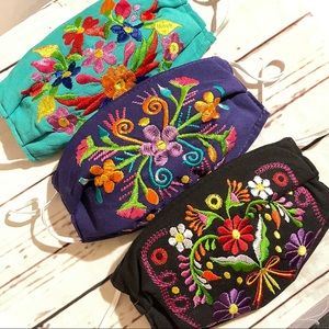 3 pack- Face Masks 💐- MEXICAN EMBROIDERED